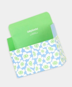 DillySocks, - Geschenkverpackung in Blau Grün mit Motiv/Muster, - Geschenkverpackung in Blau Grün mit Motiv/Muster
