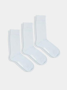 DillySocks, Smooth Baby Blue Pack - blauer 3er Pack einfarbige Socken - DillySocks, - Socken-Sets in Blau Türkis mit Uni Motiv/Muster
