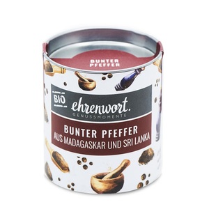 ehrenwort, BIO Bunter Pfeffer aus Madagaskar und Sri Lanka, BIO Bunter Pfeffer aus Madagaskar und Sri Lanka