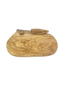 andersign, Butterdose mit Streichmesser Olivenholz 14.5x18.5 cm