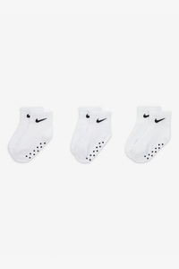 NIKE, Nike Dreierpack Baby Socken | White | Baby | EU15, Nike Dreierpack Anti-Rutsch Baby Socken - White EU15