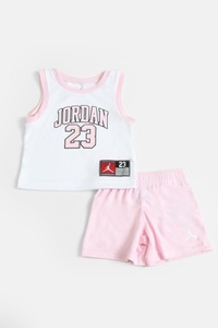 Jordan, Jordan Baby-Set | Pink Foam + White | Baby | 12m, Jordan Mesh Baby-Set - Pink Foam + White 12m