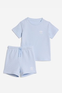 adidas Originals, Adidas Originals Baby-Set mit Waffelstruktur - Crystal Sky 80