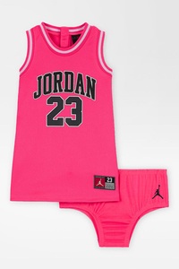 Jordan, Baby-Kleid & -Höschen - Hyper Pink