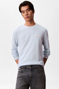 Langarmshirt mit Waffelstruktur - Plein Air