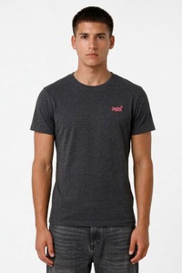 Superdry Essential T-Shirt - Raven Black Marl M Herren