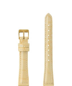 Jowissa, Jowissa Leder Uhrband Glanz Kroko E3.1465.M Braun / Gold, Leder Uhrband Glanz E3.1465.M