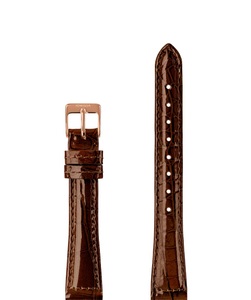 Jowissa, Jowissa Leder Uhrband Glanz Kroko E3.1461.M Braun / Rosa, Leder Uhrband Glanz E3.1461.M