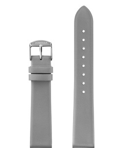 Jowissa, Jowissa Mattes Leder Uhrband E3.1467.L Grau / Silber, Mattes Leder Uhrband E3.1467.L