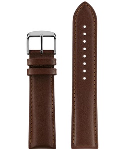 Jowissa, Jowissa Leder Uhrband E3.1364 Braun / Silber, Leder Uhrband E3.1364