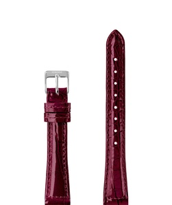 Jowissa, Jowissa Leder Uhrband Glanz Kroko E3.1460.M Rot / Silber, Leder Uhrband Glanz E3.1460.M