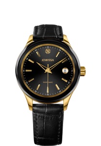 Jowissa, Jowissa Tiro Schweizer Uhr J4.297.M Gold / Schwarz, Tiro Schweizer Uhr J4.297.M