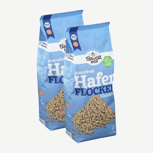 Bauckhof, Bauckhof Bio Glutenfreie Haferflocken Kleinblatt 2 x 475 g, 