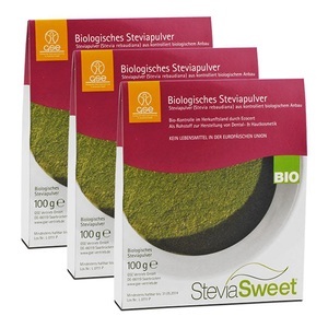 SteviaSweet, SteviaSweet Bio Steviapulver 3 x 100 g, 