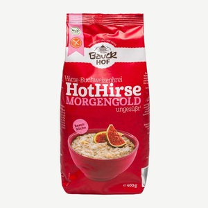 Bauckhof, Bauckhof Bio Hot Hirse, Morgengold, Bauck Mühle Bio Hot Hirse YogiFit Porridge (400g)