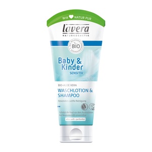 Lavera, Lavera Baby & Kinder Waschlotion & Shampoo, Aloe Vera 200 ml, 
