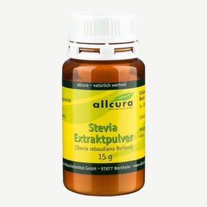 Allcura, allcura Stevia Extraktpulver, allcura Stevia Extraktpulver