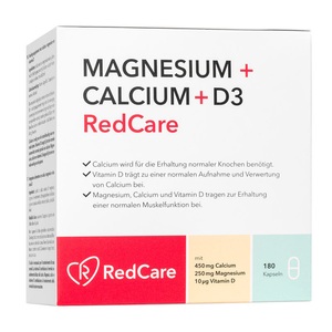RedCare, RedCare Magnesium + Calcium + D3 180 Kapseln, 