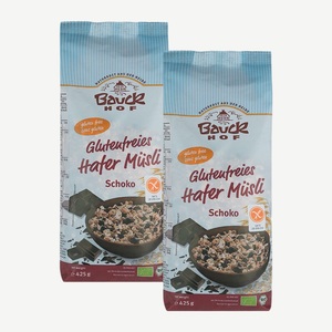 Bauckhof, Bauckhof Bio Glutenfreies Hafermüesli Schokolade / 2 x 425 g, 