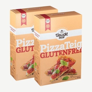 Bauckhof, Bauckhof Bio Pizza-Teig, Glutenfreie Backmischung 2 x 350 g, 