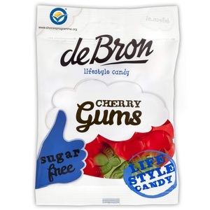 De bron, De Bron Cherry Gums sugar free, 90g, de Bron Cherry Gums sugarfree 90g