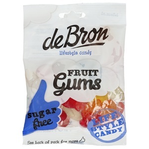 De bron, De Bron Fruit Gums sugar free, 100g, de Bron Fruit Gums sugarfree 100g