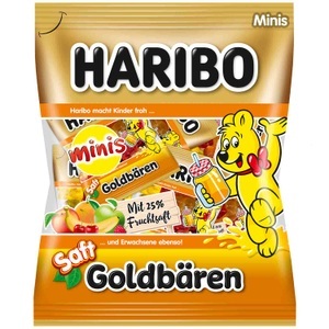 HARIBO, Haribo Goldbären Minis, 220g, Haribo Saft Goldbären Minis 14er
