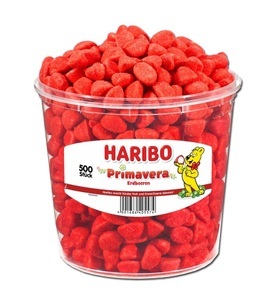 Haribo Primavera kleine Erdbeeren, 500 Stück
