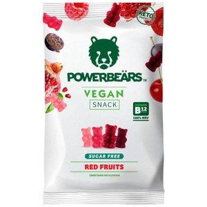 POWERBEÄRS, Powerbeärs Vegan Sugarfree Red Fruits, 50g, 