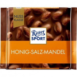 undefined, Ritter Sport Honig-Salz-Mandel 100g Vollmilch-Schokolade, Ritter Sport Honig-Salz-Mandel 100g Vollmilch-Schokolade