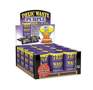 Toxic Waste, Toxic Waste Sour Candy diverse, 42g, Toxic Waste Sour Candy Purple 42g