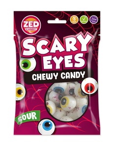 ZED Candy, ZED Scary Eyes Kaubonbons sauer 105g, ZED Scary Eyes Kaubonbons sauer 105g