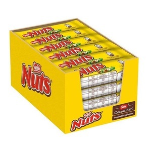 Nestle, Nestle Nuts, 42g, Nuts 24x42g 24 einzeln verpackte Riegel aus Milchschokolade