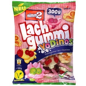 undefined, nimm2 Lachgummi YoDinos 300g Fruchgtummi mit Vitaminen und Magermilchjoghurt, nimm2 Lachgummi YoDinos 300g