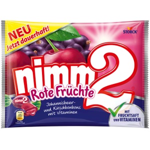 Nimm2, nimm2 Rote Früchte 240g, nimm2 Rote Früchte 240g Johannisbeer- und Kirschbonbons