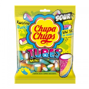 Chupa Chups, Chupa Chups Sour Mini Tubes, 90g, Chupa Chups Tubes Mini Sour 90g