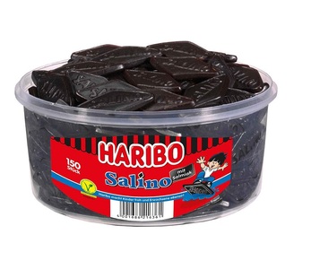 undefined, Haribo Salino 150 würzige Salmiak-Lakritz-Rauten, Haribo Salino 150 Stück