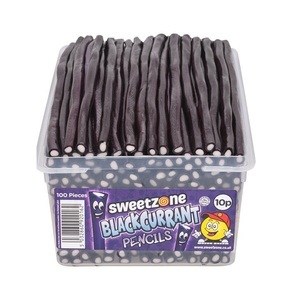 Sweetzone, Sweetzone Blackcurrant Pencils, 100 Stück, Sweetzone Blackcurrant Pencils, 100 Stück