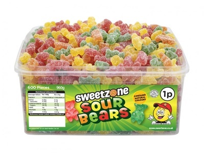 Sweetzone, Sweetzone Sour Bears sauer, 600 Stück, 