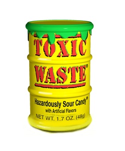 Toxic Waste, Toxic Waste Sour Candy diverse, 42g, Toxic Waste Sour Candy Yellow