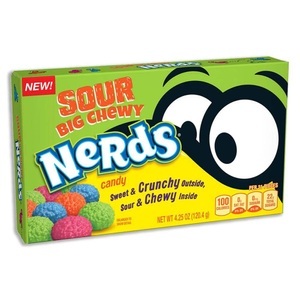 undefined, Nerds Big Chewy Sour 120,4g Saure Kaubonbons mit knackiger Hülle und Fruchtgeschmack, Nerds Big Chewy Sour 120g