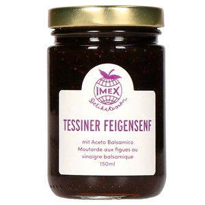 Selected Fine Food, Tessiner Feigensenf mit Aceto Balsamico - 150ml, Tessiner Feigensenf mit Aceto Balsamico - 150ml