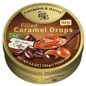 Cavendish & Harvey, Caramel Drops gefüllt mit Kaffee - 130g, Cavendish & Harvey Filled Caramel Drops with Arabica Coffee