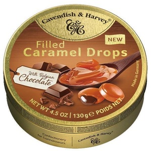 Cavendish & Harvey, Caramel Drops gefüllt mit Schoko - 130g, Cavendish & Harvey Filled Caramel Drops with Belgian Chocolate