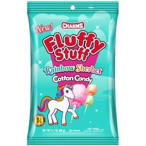Charms, Charms Fluffy Stuff Cotton Candy 71g, Charms Fluffy Stuff Unicorn Cotton Candy 60g