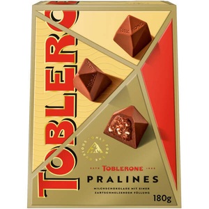 Toblerone, Toblerone Schokoladen-Pralinen Toblerone 180 g, Toblerone Pralines Milchschokolade mit einer zartschmelzenden füllung