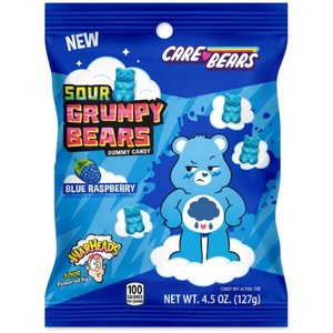 Warheads, Warheads Sour Grumpy Bears 128g, Warheads Sour Grumpy Bears 128g