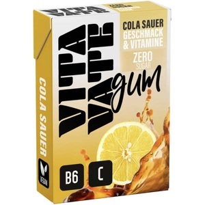 Vitavate, Vitavate Vitamin Kaugummi Zero Cola Sauer 28.2g, Vitavate Vitamin Kaugummi Zero Cola Sauer 28.2g