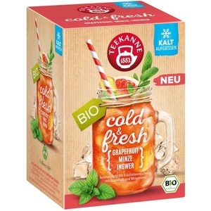 Teekanne, Teekanne Sternenleuchten 20er (Kopie), Teekanne cold & fresh Grapefruit-Minze-Ingwer Bio 15er