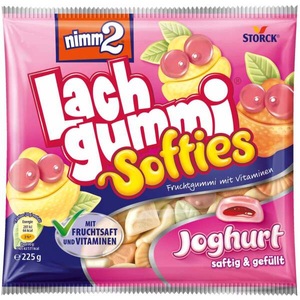 undefined, nimm2 Lachgummi Softies Joghurt 225g Gefülltes Fruchtgummi, nimm2 Lachgummi Softies Joghurt 225g